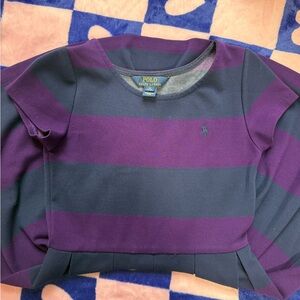 Polo Ralph Lauren Purple and Navy Striped Dress